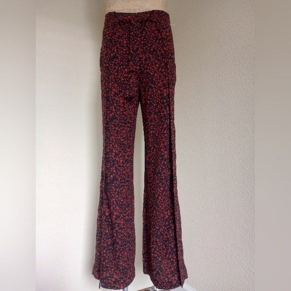 Red and Black Floral Midi Skirt - Picture 3 of 5